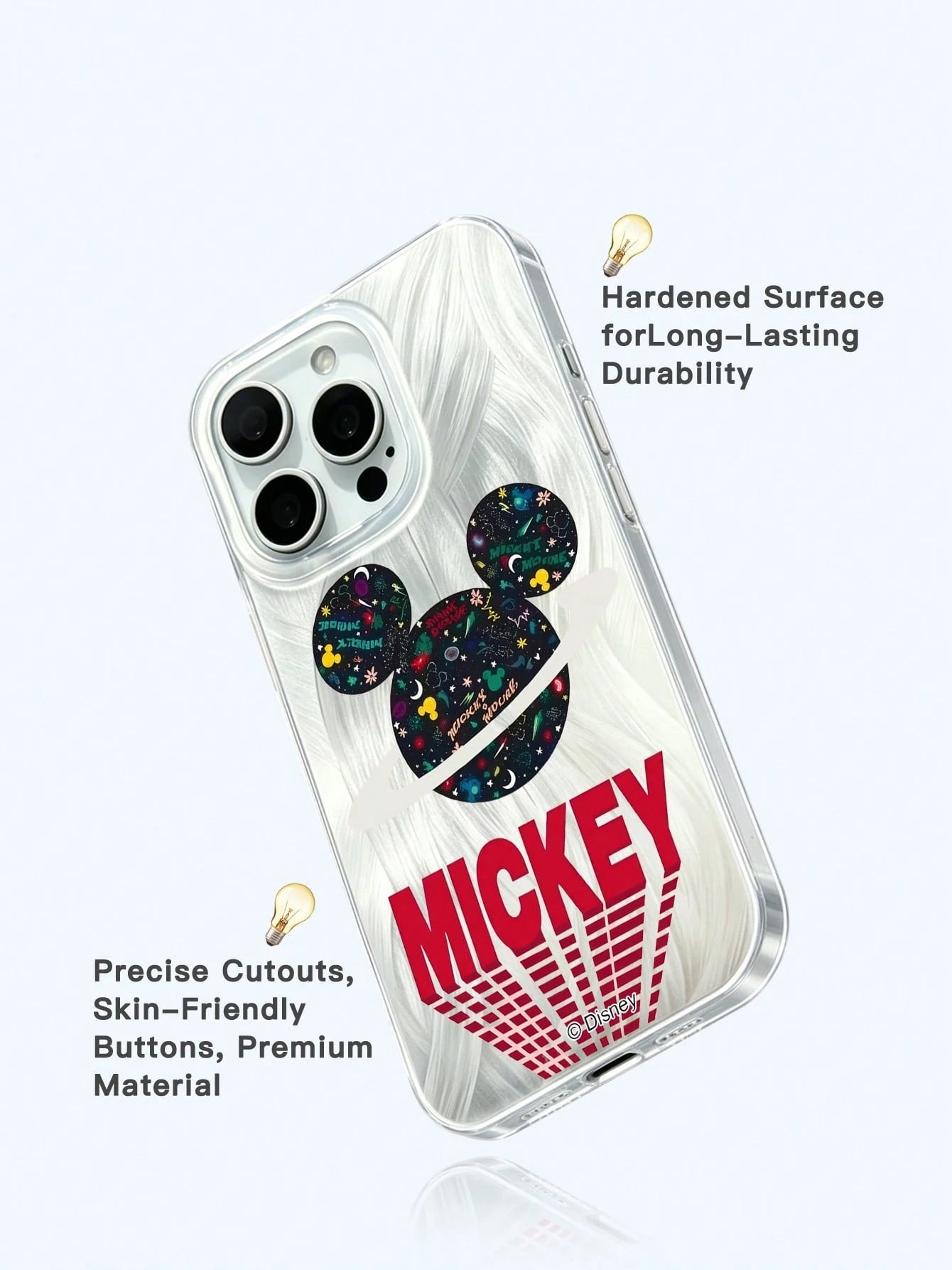 Miniso 1pc New High Airbag Shockproof Case, Official Disney Cartoon Style Pattern, Unique Thick Protective Cover Compatible With Apple IPhone 17 ProMax/Air, 16, 11/12/13/14 Plus, XR, 15 ProMax