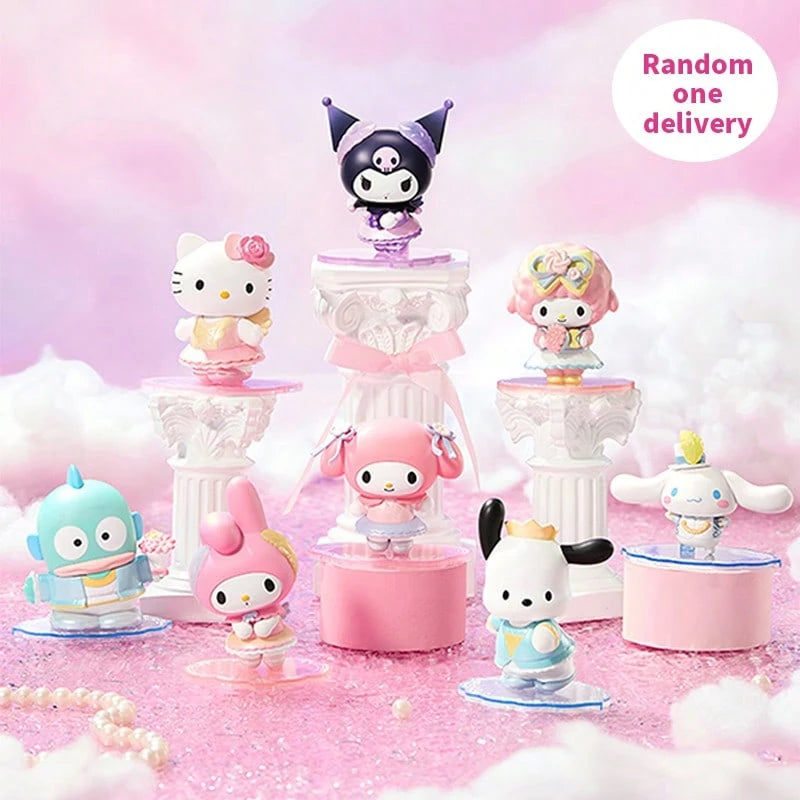 Miniso Sanrio Characters Ballet Series Figure Blind Box, Suitable For Ages 14+, Solid PVC With Delicate Ballet Dress Carving, Elegant Ballerina Styling, Smooth Surface, Exquisite Desktop Display Ornam