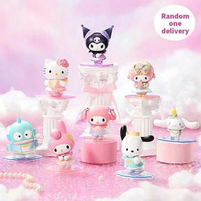 Miniso Sanrio Characters Ballet Series Figure Blind Box, Suitable For Ages 14+, Solid PVC With Delicate Ballet Dress Carving, Elegant Ballerina Styling, Smooth Surface, Exquisite Desktop Display Ornam