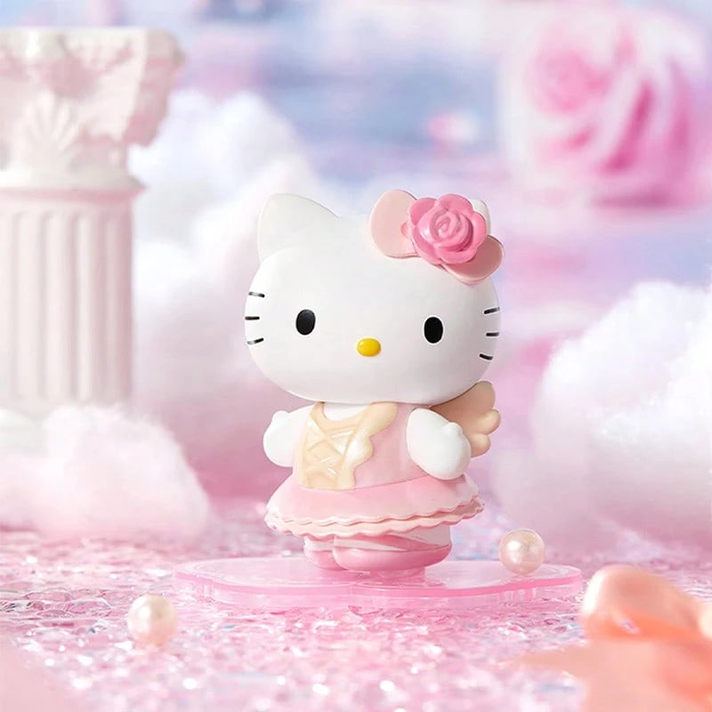 Miniso Sanrio Characters Ballet Series Figure Blind Box, Suitable For Ages 14+, Solid PVC With Delicate Ballet Dress Carving, Elegant Ballerina Styling, Smooth Surface, Exquisite Desktop Display Ornam