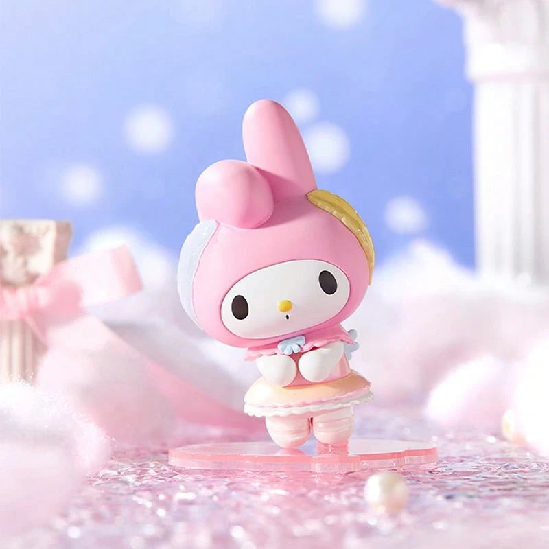 Miniso Sanrio Characters Ballet Series Figure Blind Box, Suitable For Ages 14+, Solid PVC With Delicate Ballet Dress Carving, Elegant Ballerina Styling, Smooth Surface, Exquisite Desktop Display Ornam