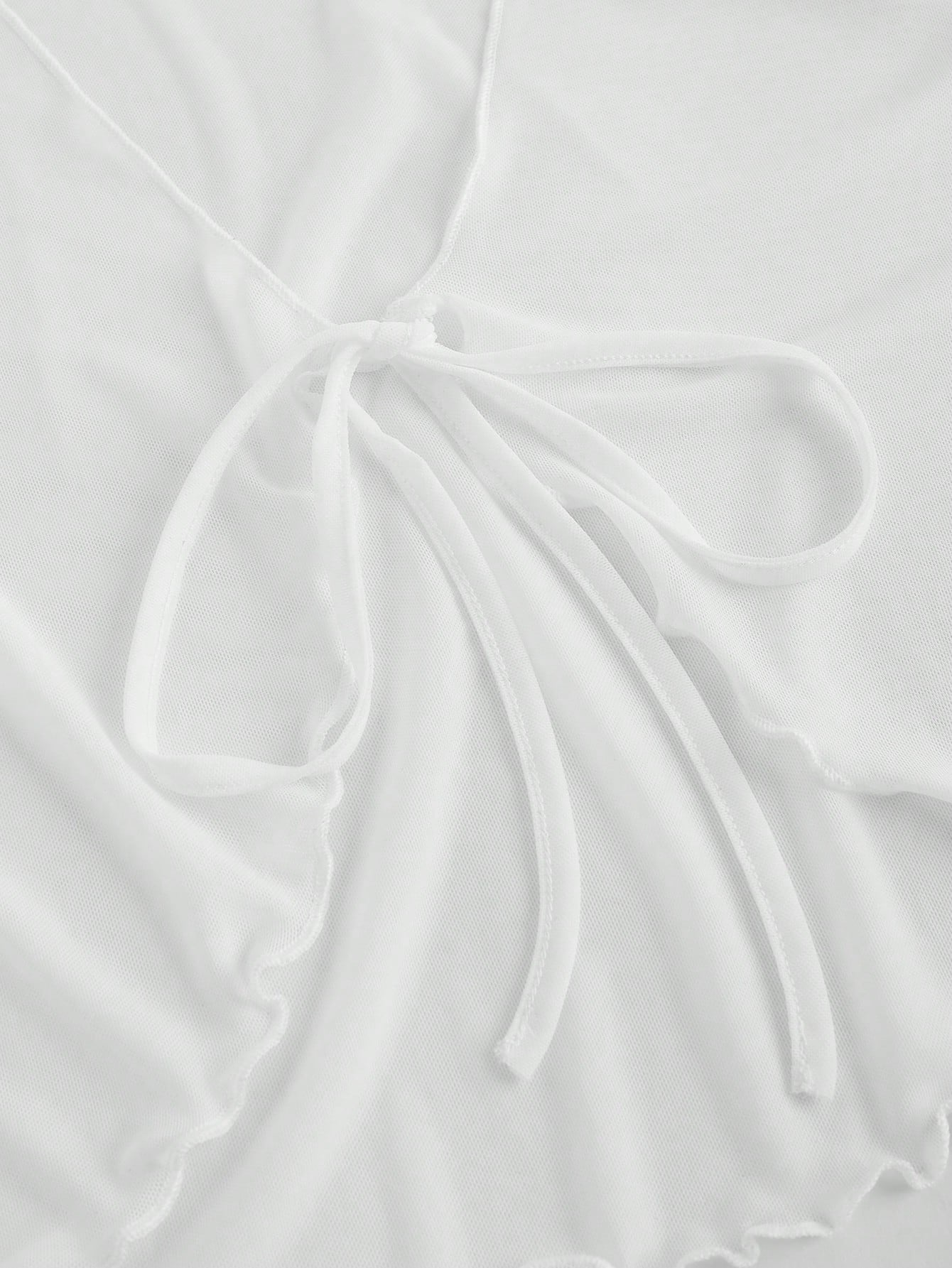 MOD Plus Size V-Neck Flare Sleeve Tied Bow Blouse Bell Sleeve Toptops Whiteblouse White Fall