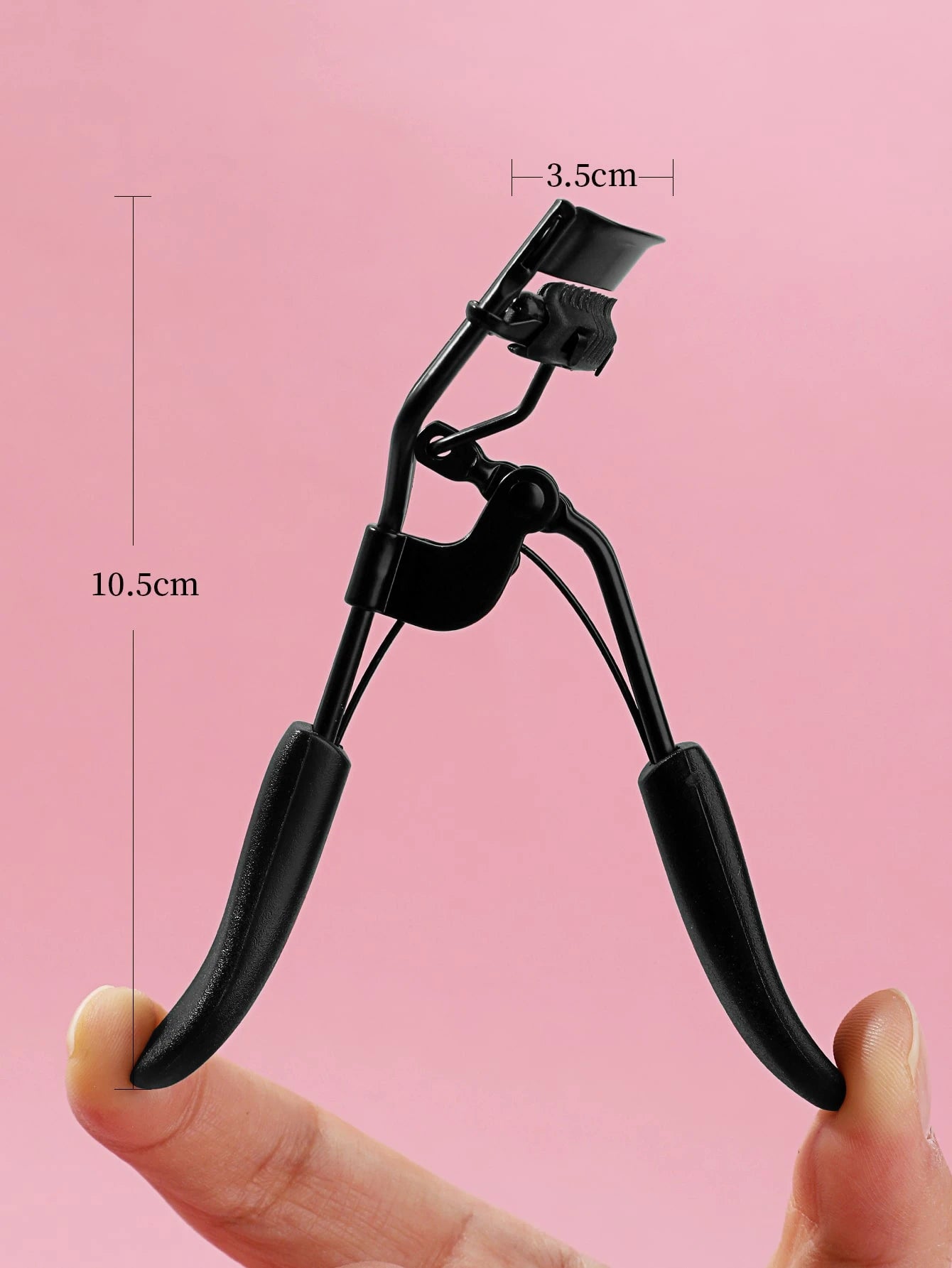 MONKIDS 1pc Portable Eyelash Curler With Silicone Pad, Black Eyelash Curler With Comb, Curl And Shape Without Damaging Lashes, Lift And Open Up Eyes, Suitable For Daily Makeup Eyelash Curling,Makeup,C