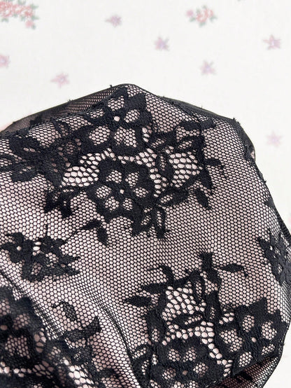 Mori Grove Mori Grove Women's Sexy Lace Sweet Mini Dress With Bow Tie, Suitable For Spring/Summer Daily Wear