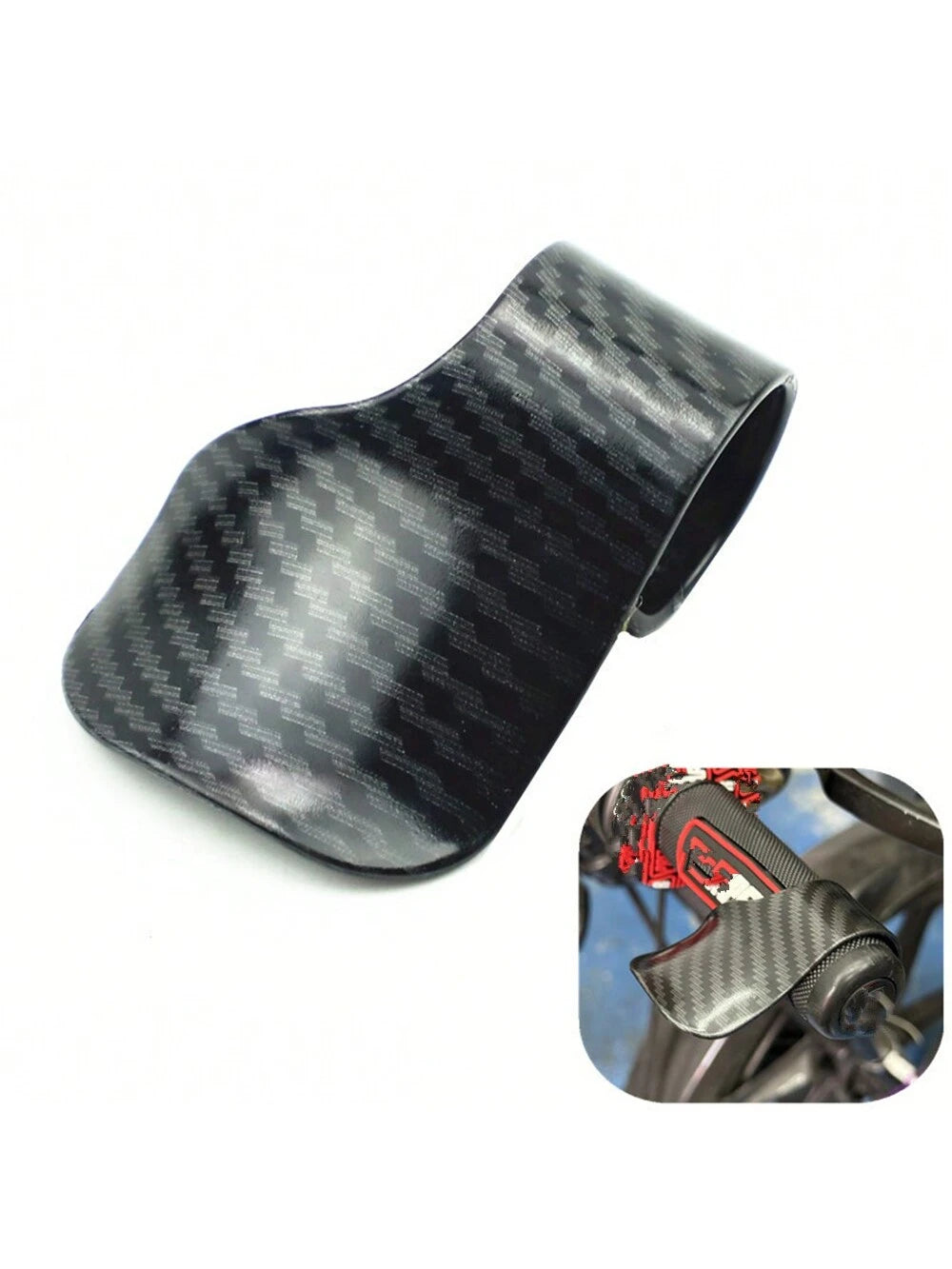 Motorcycle Carbon Fiber Throttle Booster Slip-Resistant Handle Control Assist Grip Bar Tool Auxiliary Booster Clamp