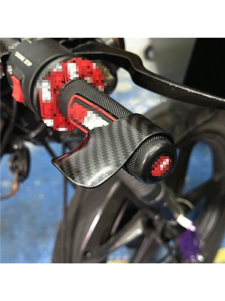 Motorcycle Carbon Fiber Throttle Booster Slip-Resistant Handle Control Assist Grip Bar Tool Auxiliary Booster Clamp