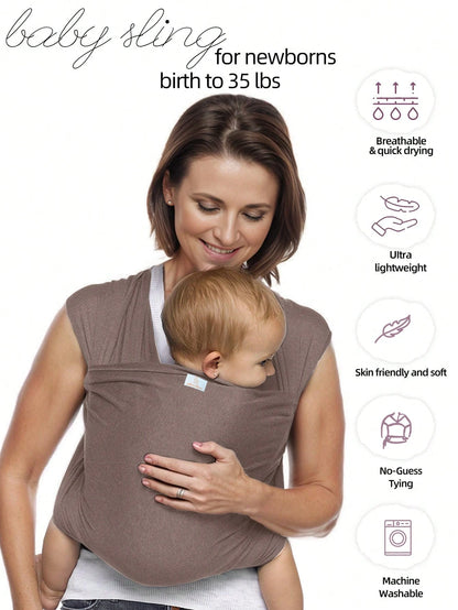 Multi-Functional Infant Baby Carrier, Front Facing Adjustable Wrap Sling For Newborns & Toddlers, Portable & Lightweight, Suitable For All Seasons