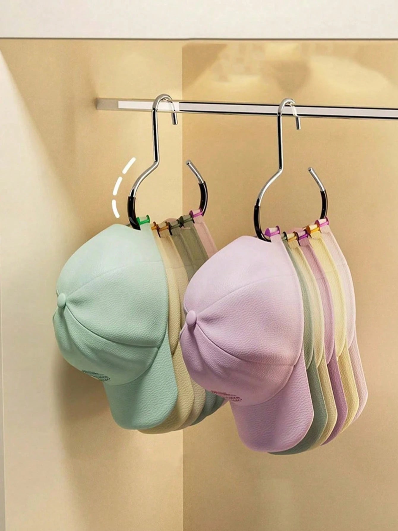 Multifunctional Hat Rack, Dorm Closet Storage Hooks, Can Hang Hats, Ties, Belts, Scarves, Portable Travel Hanger, Suitable For Home, Campus, Hotel