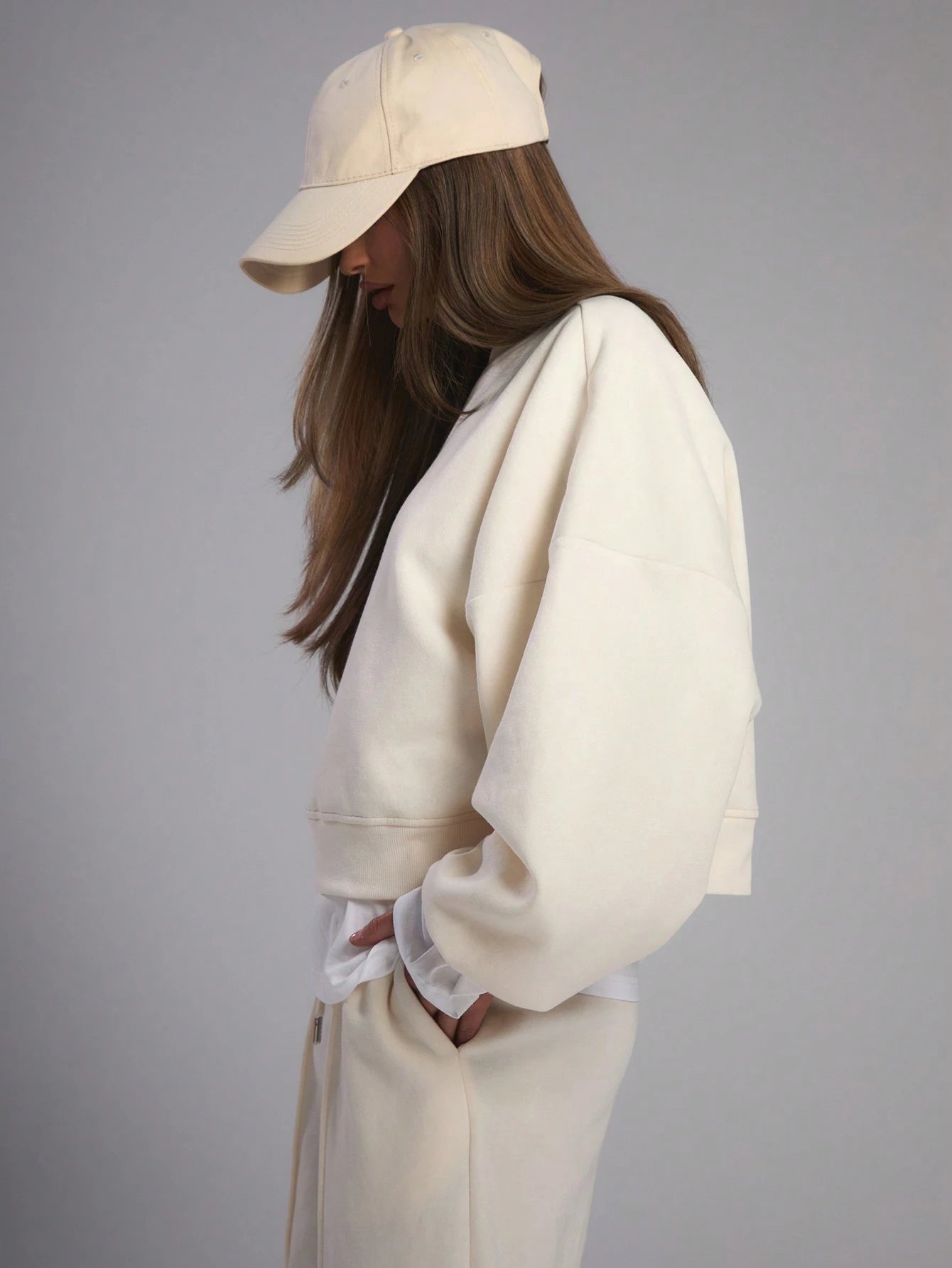MUSERA Oversized Boxy Cropped Sweatshirt Long Sleeve Relaxed Fit Back To School  Cosy Cute Casual Everyday Capsule Wardrobe
