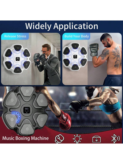Music Boxing Machine With Boxing Gloves, Boxing Wall Mount Machine For Adult Smart Boxing Traineing Machine, Boxing Workout Equipment Target For Home, Office, Gym