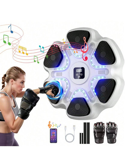 Music Boxing Machine With Boxing Gloves, Boxing Wall Mount Machine For Adult Smart Boxing Traineing Machine, Boxing Workout Equipment Target For Home, Office, Gym