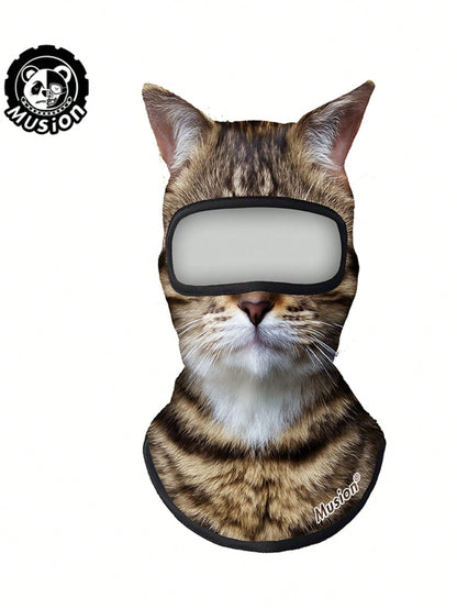 Musion 1/2/3pcs 3D Cat Ski Balaclava With Ears, Anti-Slip Face Mask