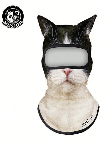 Musion 1/2/3pcs 3D Cat Ski Balaclava With Ears, Anti-Slip Face Mask