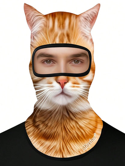 Musion 1/2/3pcs 3D Cat Ski Balaclava With Ears, Anti-Slip Face Mask