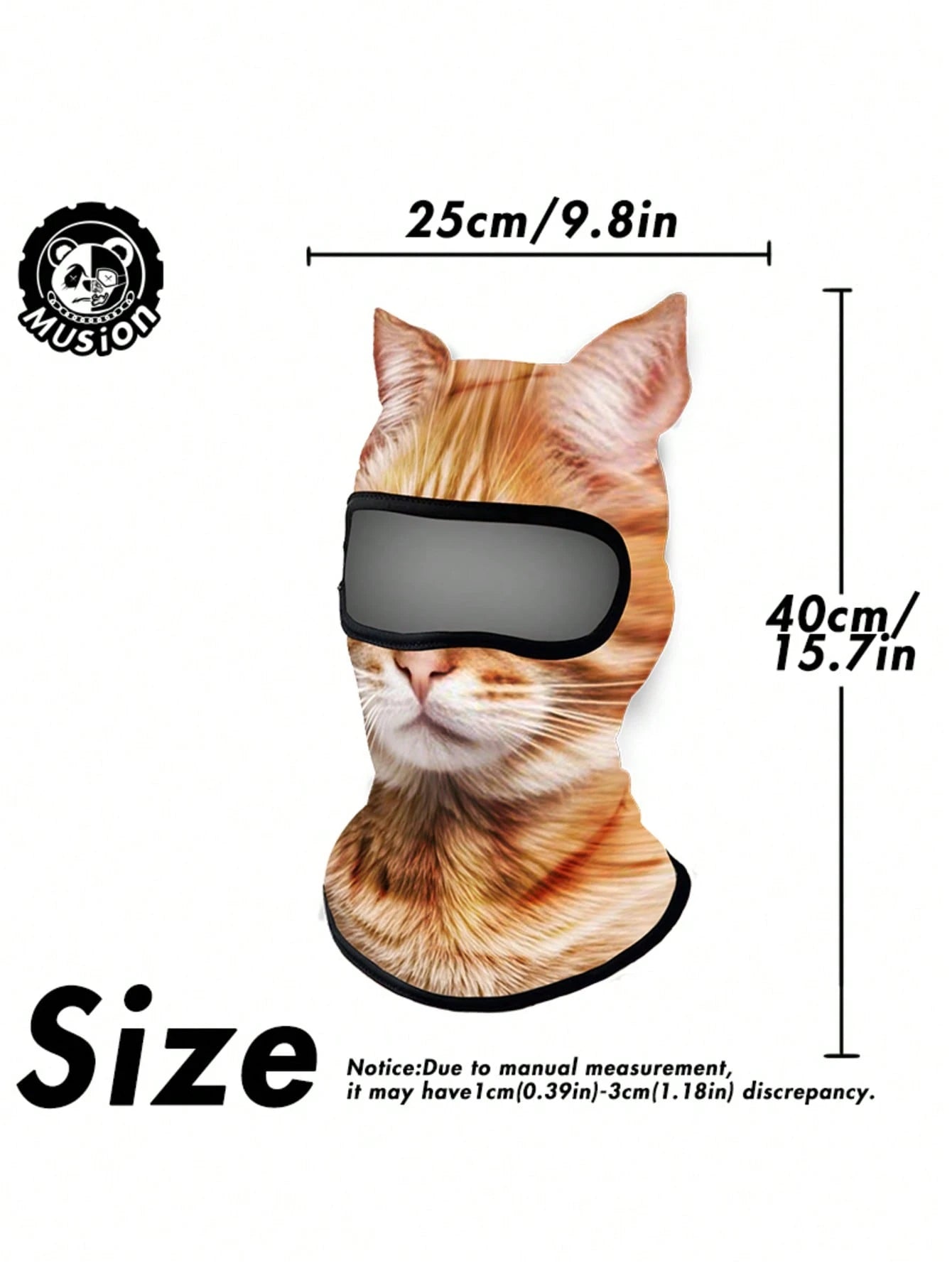 Musion 1/2/3pcs 3D Cat Ski Balaclava With Ears, Anti-Slip Face Mask