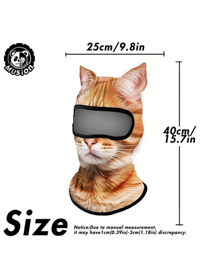 Musion 1/2/3pcs 3D Cat Ski Balaclava With Ears, Anti-Slip Face Mask