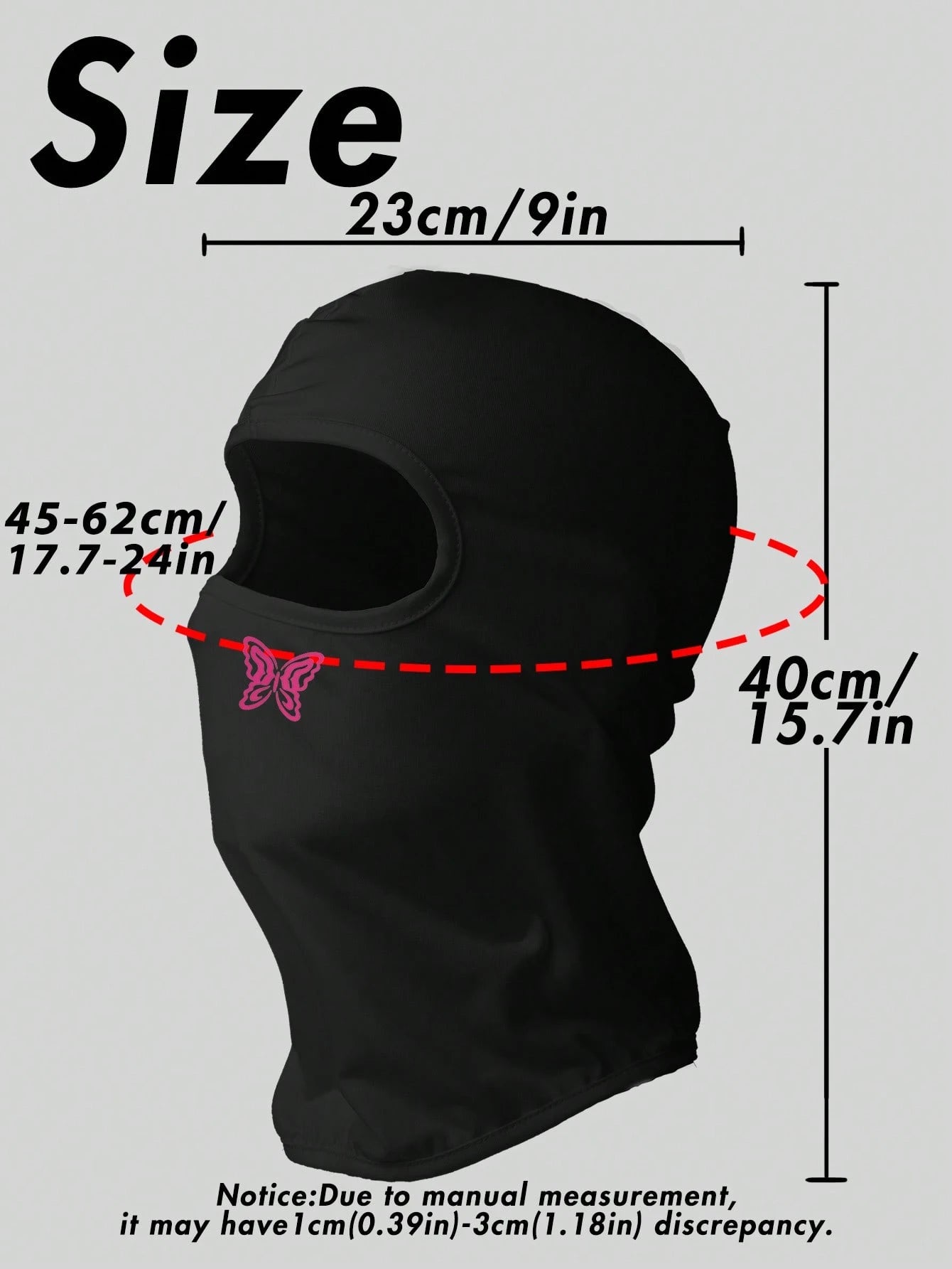 Musion 1/2/3Pcs Pink Butterfly Print Balaclava, Breathable Mesh Full Face Ski Mask, Y2K Streetwear Head Cover For Cycling, Motorcycling & Daily Fashion Outfit