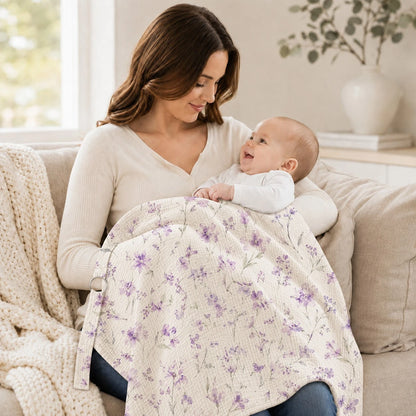 Muslin Nursing Cover For Breastfeeding, Soft Breathable Baby Feeding Apron With Adjustable Neck Strap, Lightweight Privacy Cover, Multi-Use Stroller C