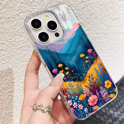 NcmRyu Impression Flower Sea Phone Case, Made Of TPU Material, With Anti-Drop Function; This Phone Case Is Compatible With Apple 17, 16, 15, 14, 13, 12, 11 Pro Max And Various Models. It Has Waterproo