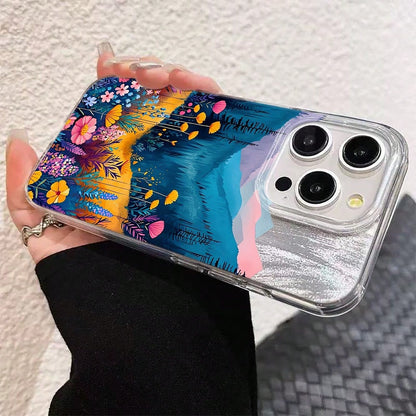 NcmRyu Impression Flower Sea Phone Case, Made Of TPU Material, With Anti-Drop Function; This Phone Case Is Compatible With Apple 17, 16, 15, 14, 13, 12, 11 Pro Max And Various Models. It Has Waterproo