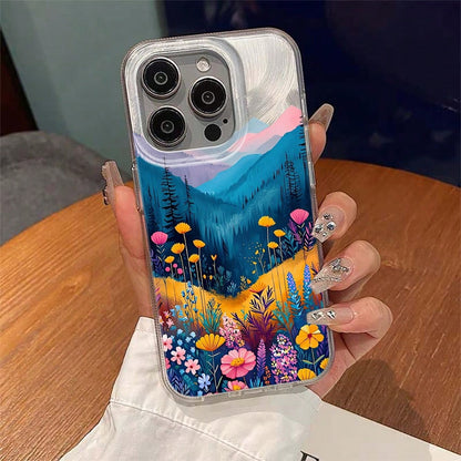 NcmRyu Impression Flower Sea Phone Case, Made Of TPU Material, With Anti-Drop Function; This Phone Case Is Compatible With Apple 17, 16, 15, 14, 13, 12, 11 Pro Max And Various Models. It Has Waterproo