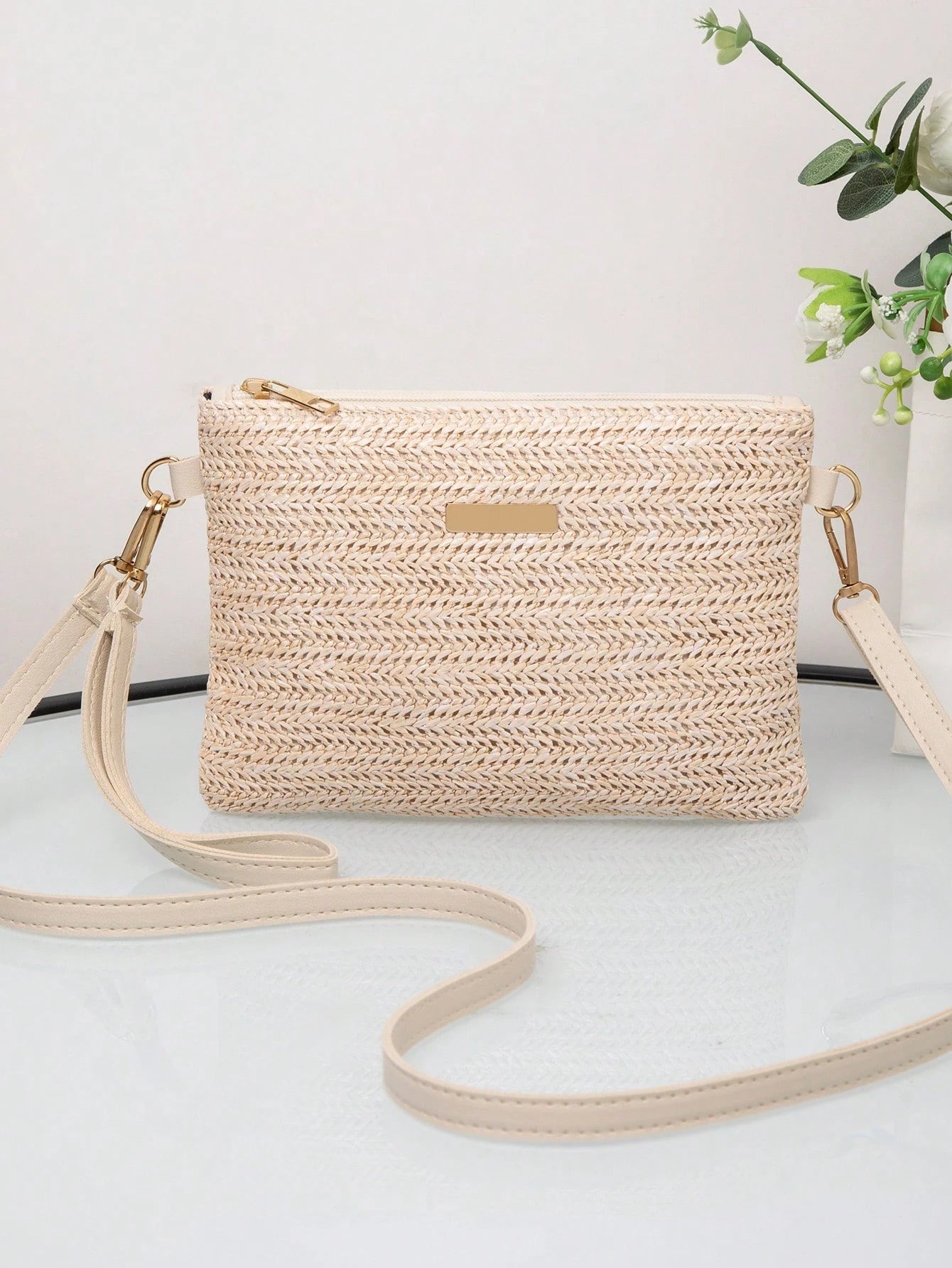 New Arrival Woven Handbag For Women, Versatile Small Square Shoulder/Crossbody Bag, Straw Bag