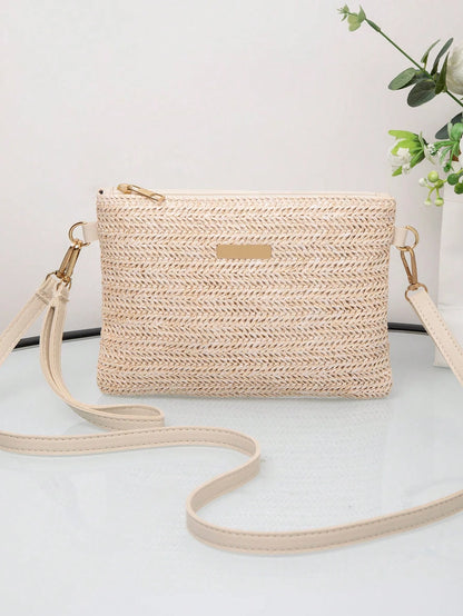 New Arrival Woven Handbag For Women, Versatile Small Square Shoulder/Crossbody Bag, Straw Bag