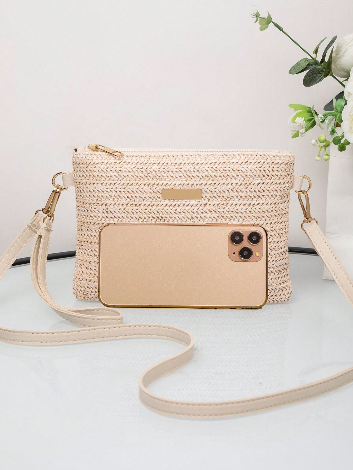New Arrival Woven Handbag For Women, Versatile Small Square Shoulder/Crossbody Bag, Straw Bag