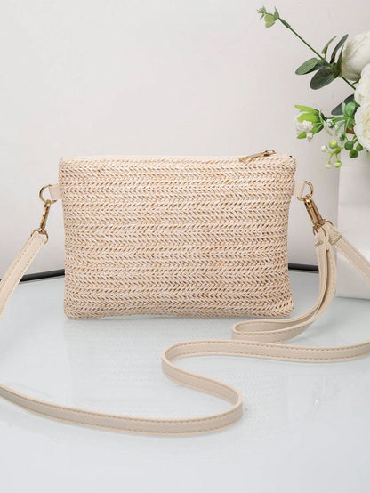 New Arrival Woven Handbag For Women, Versatile Small Square Shoulder/Crossbody Bag, Straw Bag