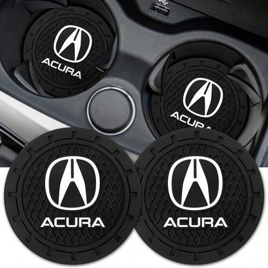 NEW- Car Cup Holder Coaster For Acura CDX NSX RDX RLX TLX Silicone Cupholder Coaster,Car Interior Accessories,2.76 Inch 2 Pieces