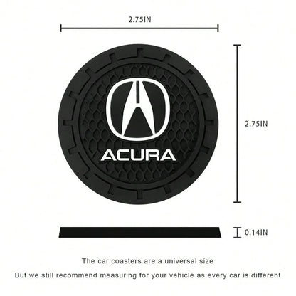 NEW- Car Cup Holder Coaster For Acura CDX NSX RDX RLX TLX Silicone Cupholder Coaster,Car Interior Accessories,2.76 Inch 2 Pieces