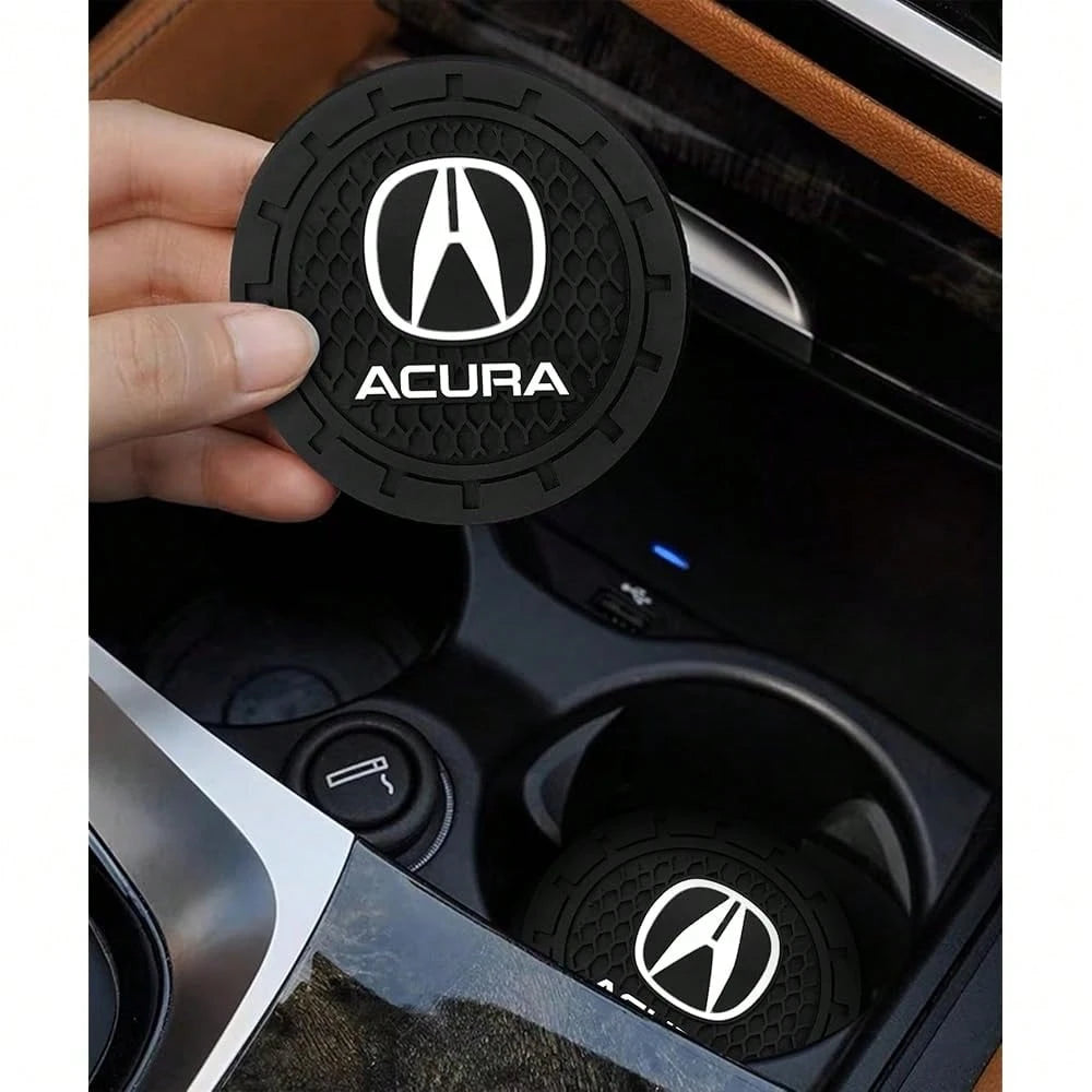 NEW- Car Cup Holder Coaster For Acura CDX NSX RDX RLX TLX Silicone Cupholder Coaster,Car Interior Accessories,2.76 Inch 2 Pieces
