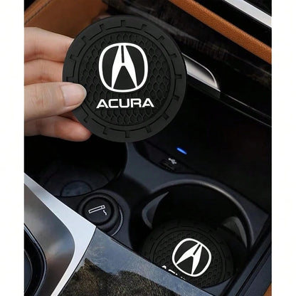 NEW- Car Cup Holder Coaster For Acura CDX NSX RDX RLX TLX Silicone Cupholder Coaster,Car Interior Accessories,2.76 Inch 2 Pieces