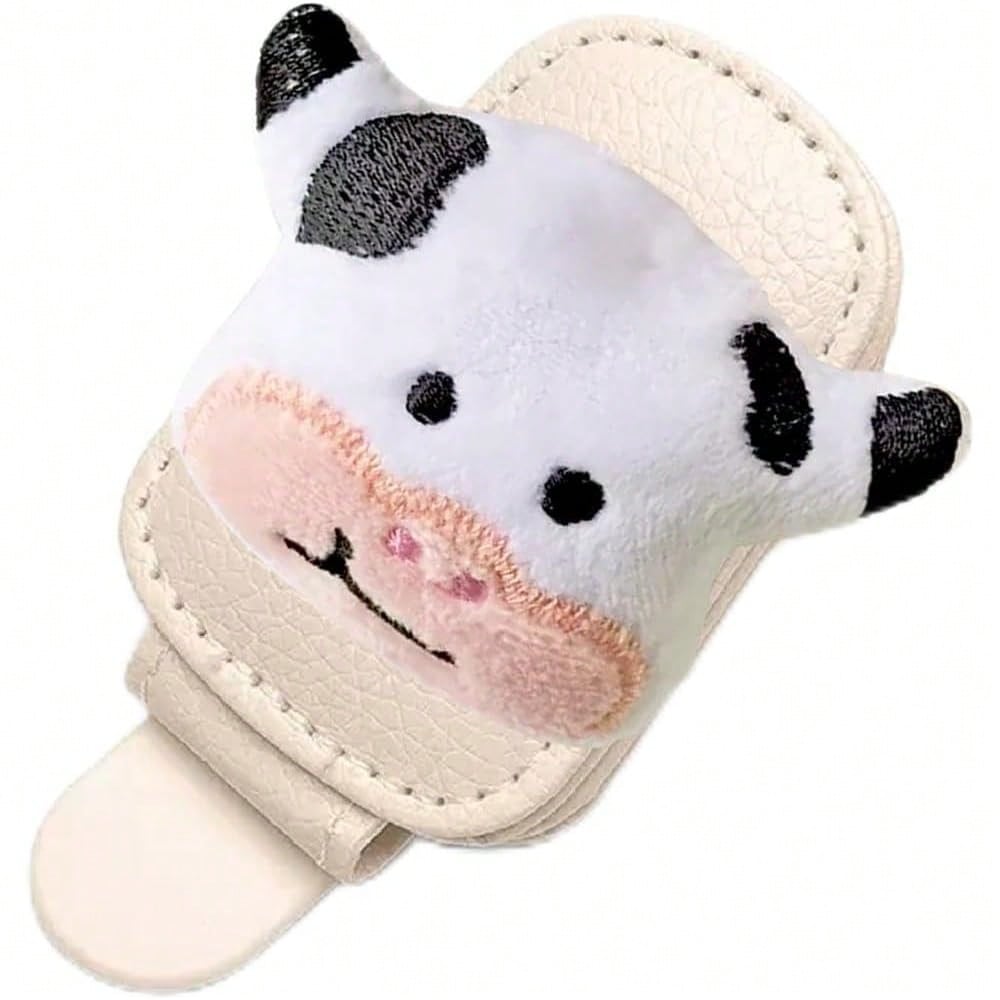 NEW- Cow Holder For Car Visor,Magnetic Leather Sunglass Holder,Ticket Card Clip Mount,Cows Visor Accessories Gadgets Cats Car Decor,Cow Gifts For Women,Men,Mom