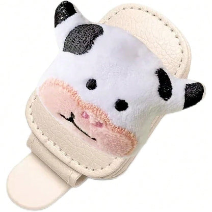 NEW- Cow Holder For Car Visor,Magnetic Leather Sunglass Holder,Ticket Card Clip Mount,Cows Visor Accessories Gadgets Cats Car Decor,Cow Gifts For Women,Men,Mom
