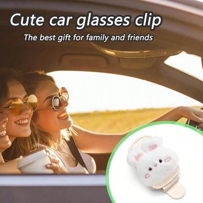 NEW- Cow Holder For Car Visor,Magnetic Leather Sunglass Holder,Ticket Card Clip Mount,Cows Visor Accessories Gadgets Cats Car Decor,Cow Gifts For Women,Men,Mom