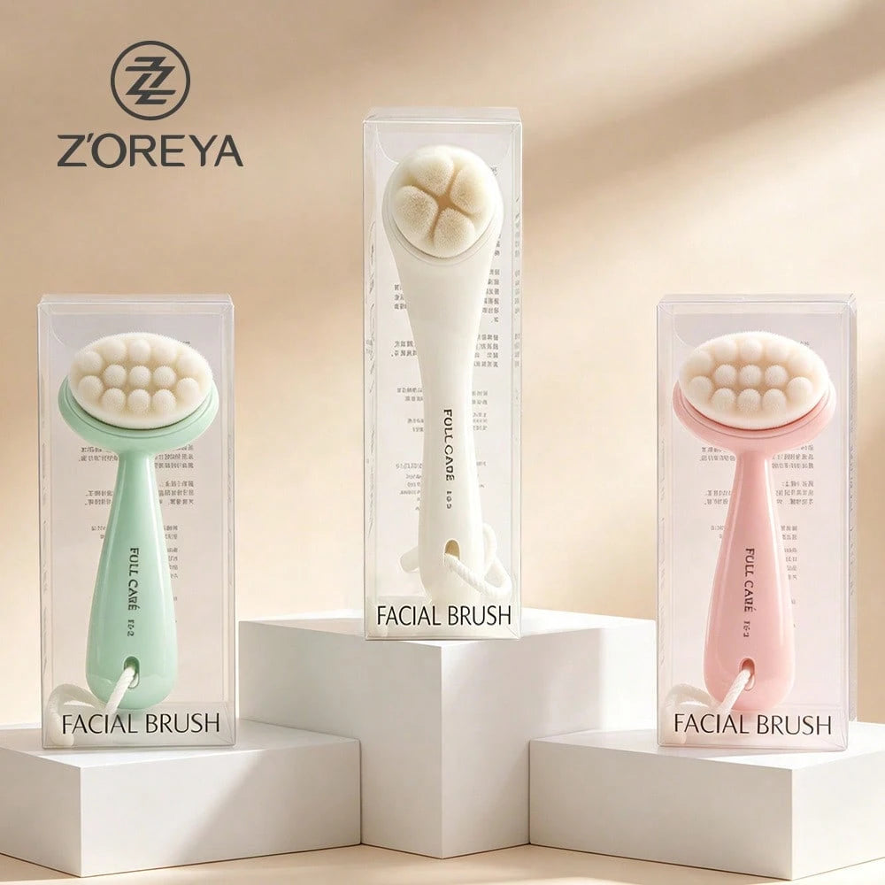 New Facial Cleansing Brush Wholesale, Soft Bristle Makeup Remover, Pore Blackhead Remover, Arched Face Wash Brush