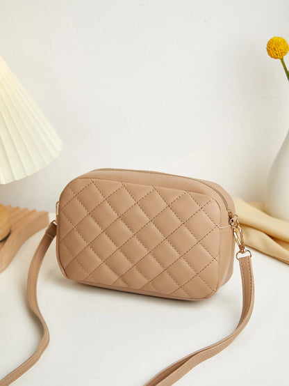 New Fashion Quilted Rhombus Pattern Mini Crossbody Shoulder Bag For Women