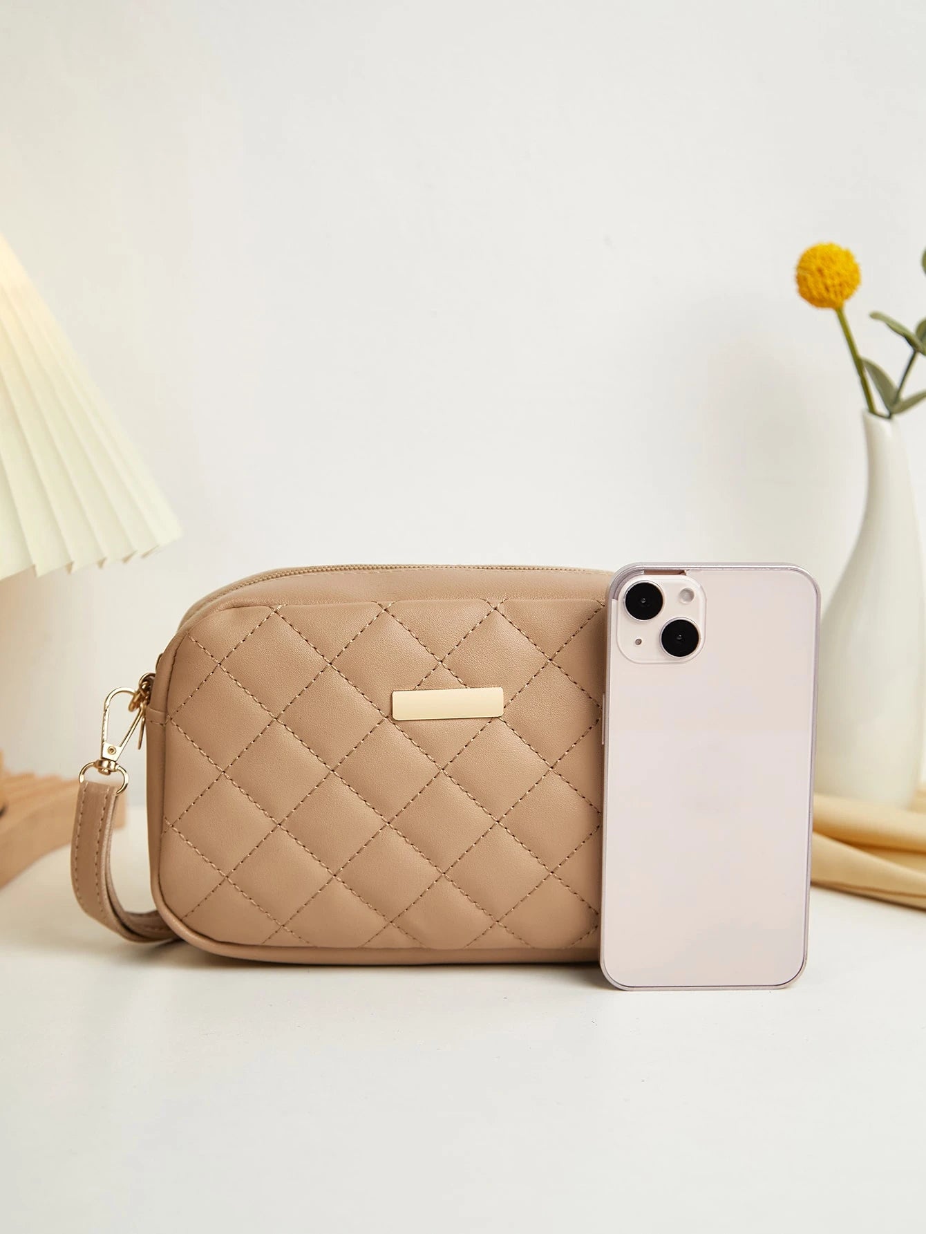 New Fashion Quilted Rhombus Pattern Mini Crossbody Shoulder Bag For Women
