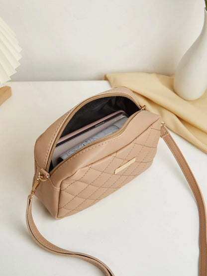 New Fashion Quilted Rhombus Pattern Mini Crossbody Shoulder Bag For Women