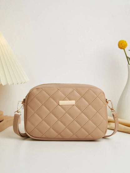 New Fashion Quilted Rhombus Pattern Mini Crossbody Shoulder Bag For Women