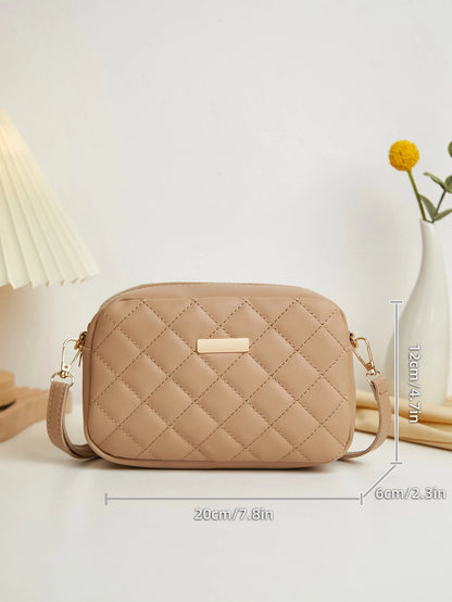 New Fashion Quilted Rhombus Pattern Mini Crossbody Shoulder Bag For Women