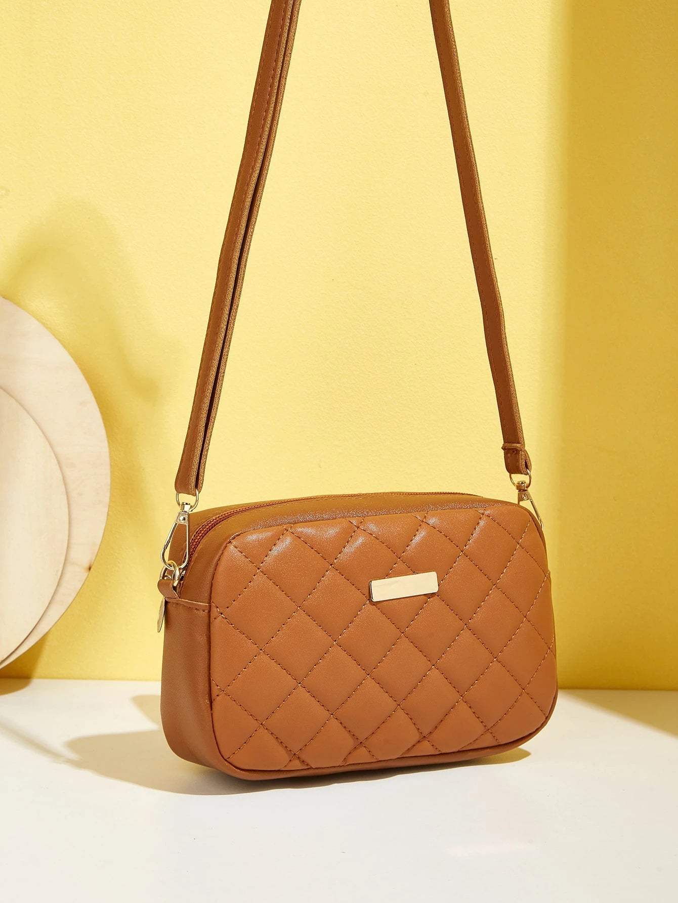 New Fashion Quilted Rhombus Pattern Mini Crossbody Shoulder Bag For Women