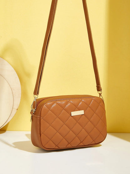 New Fashion Quilted Rhombus Pattern Mini Crossbody Shoulder Bag For Women