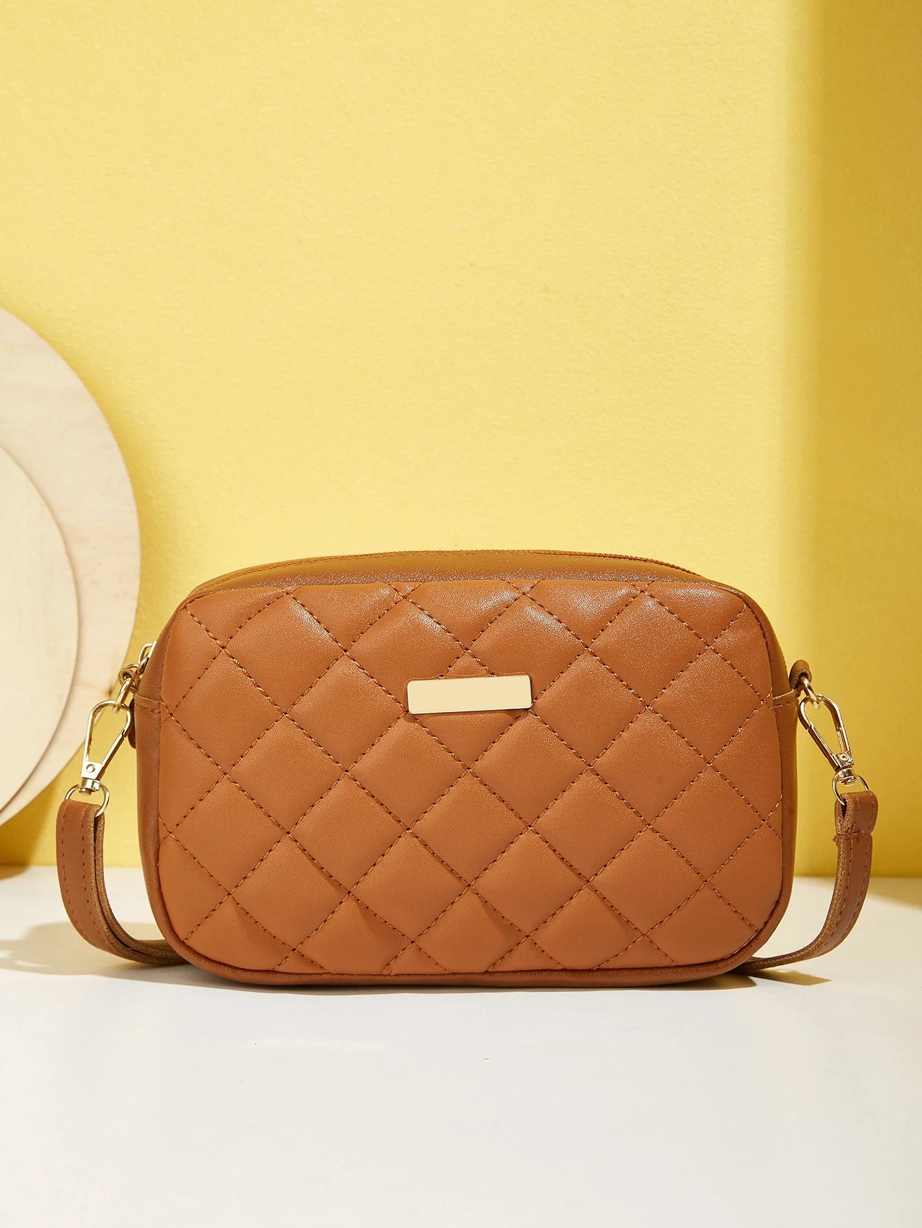 New Fashion Quilted Rhombus Pattern Mini Crossbody Shoulder Bag For Women
