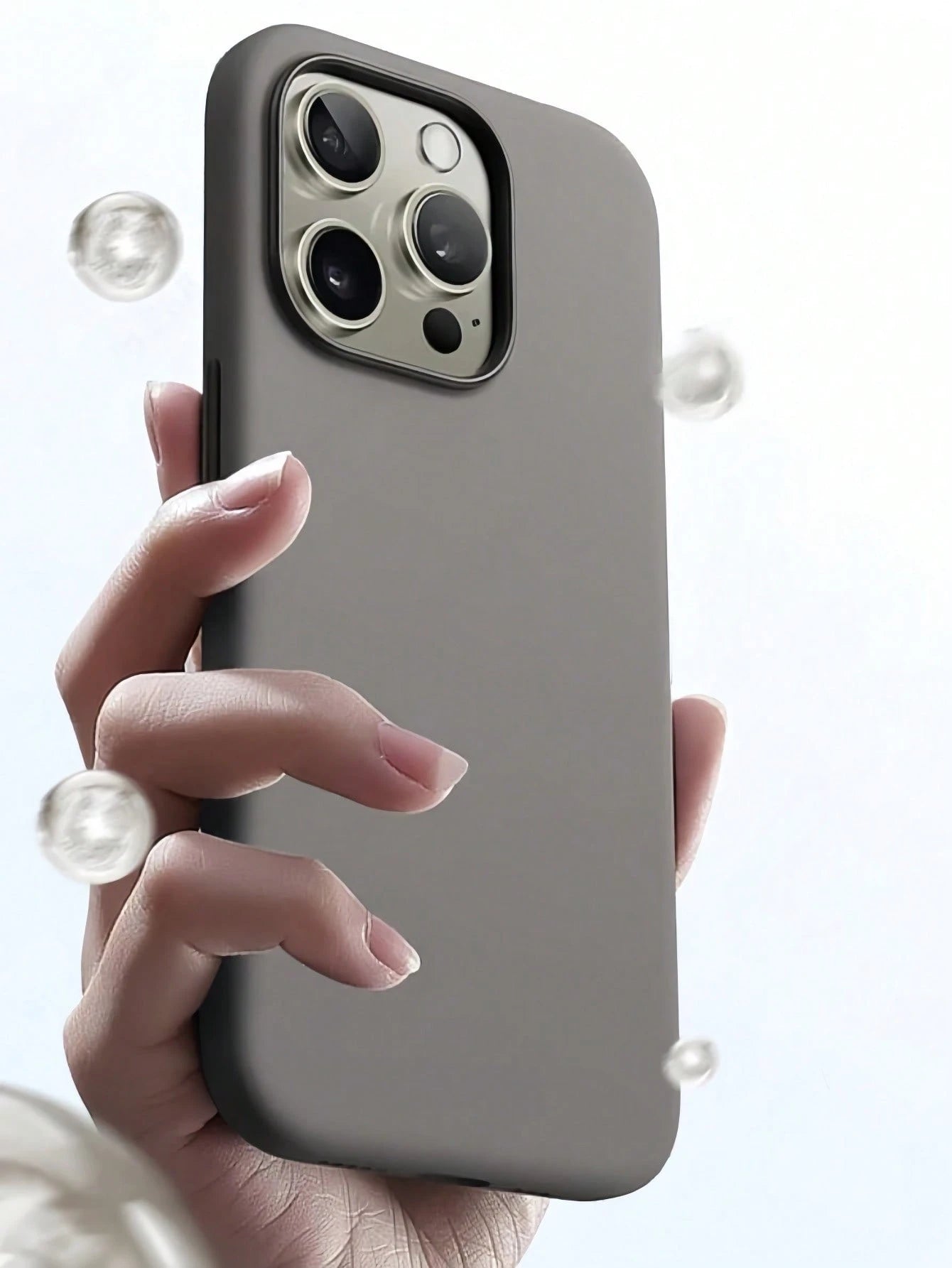 New Luxury Soft Shock-Proof Beige Phone Case Suitable For IPhone 17 16 15 Pro 14 Plus 13 12 11 17 Pro Max Air XR XS Max X/XS 7/8 Plus 7/8, Anti-Fall Anti-Slip, Fashionable Design, Skin-Friendly Materi
