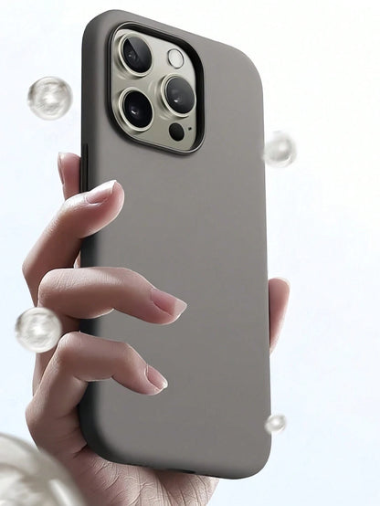 New Luxury Soft Shock-Proof Beige Phone Case Suitable For IPhone 17 16 15 Pro 14 Plus 13 12 11 17 Pro Max Air XR XS Max X/XS 7/8 Plus 7/8, Anti-Fall Anti-Slip, Fashionable Design, Skin-Friendly Materi