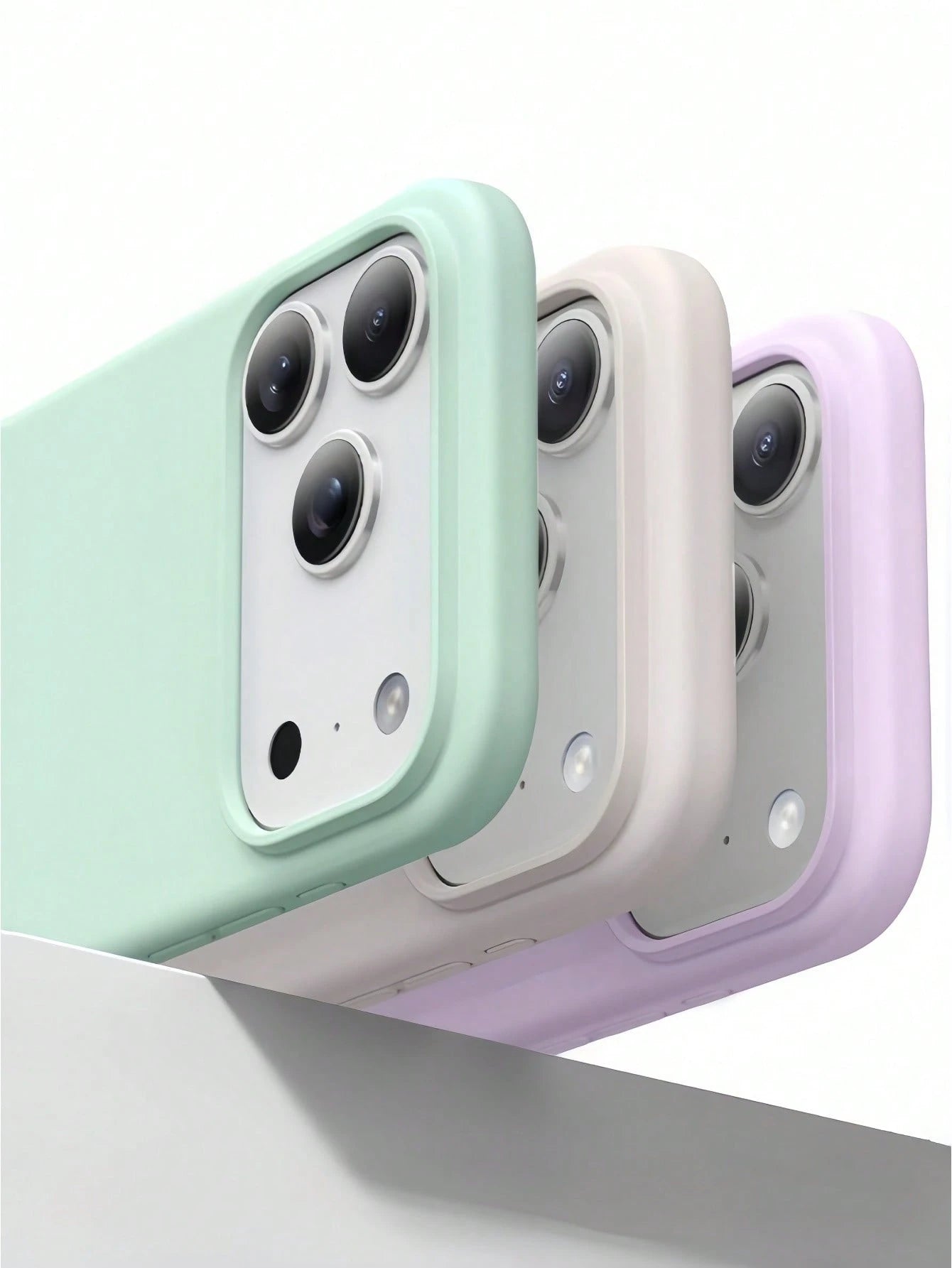 New Luxury Soft Shock-Proof Beige Phone Case Suitable For IPhone 17 16 15 Pro 14 Plus 13 12 11 17 Pro Max Air XR XS Max X/XS 7/8 Plus 7/8, Anti-Fall Anti-Slip, Fashionable Design, Skin-Friendly Materi