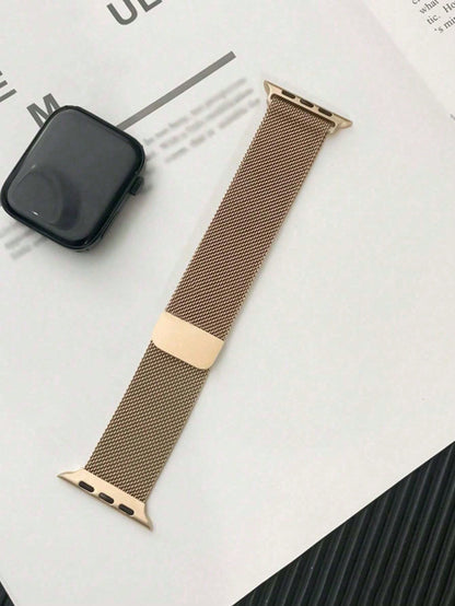 New Milanese Stainless Steel Ring-Shaped Magnetic Watch Strap Metal Magnetic Watch Strap Ultra1/2 Is Unisex And Suitable For 45/49/38/40/41/42/44mm. It Is Compatible With Watch Series 1/2/3/4/5/6/7/8