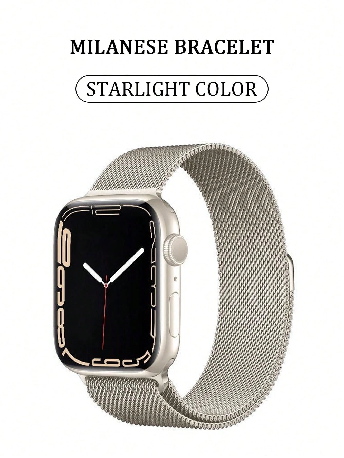 New Milanese Stainless Steel Ring-Shaped Magnetic Watch Strap Metal Magnetic Watch Strap Ultra1/2 Is Unisex And Suitable For 45/49/38/40/41/42/44mm. It Is Compatible With Watch Series 1/2/3/4/5/6/7/8